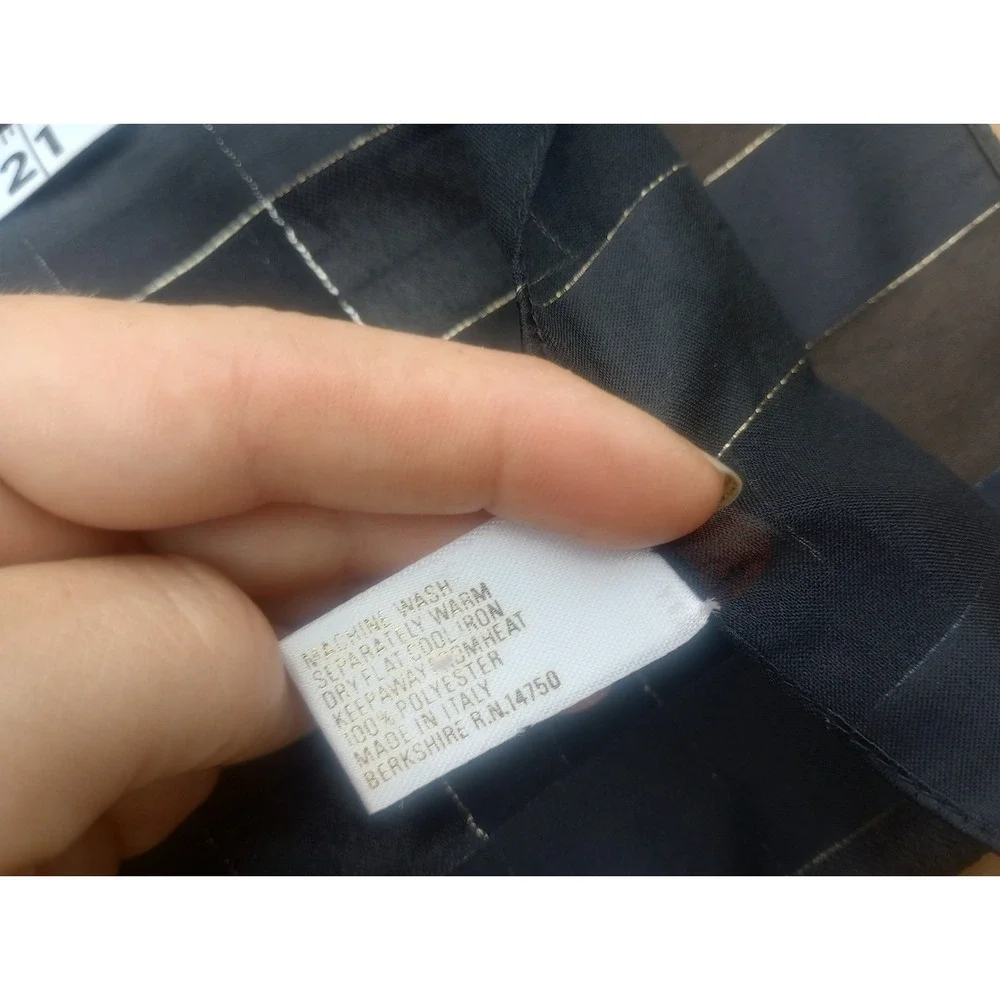 Vintage Berkshire Rectangular‎ Scarf Italy 52 Inches Gold, Black, Silver